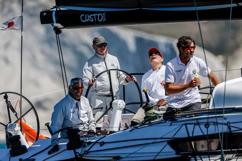 Géry Trentesaux at the helm of Long Courrier - Rolex Fastnet Race - photo © Paul Wyeth / PW Pictures