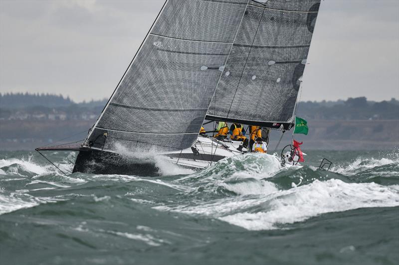 Abracadabra hits the waves in Hurst Narrows - RORC Admiral's Cup 2025 - photo © James Tomlinson / RORC