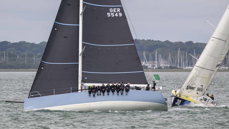 Passing Victoria Fort in the Solent during the Centenary Rolex Fastnet Race 2025 - photo © David Maynard / www.alleycatphotographer.com