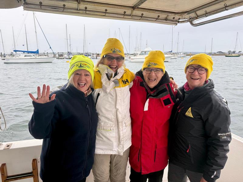 All female race management team (l-r) Cas Bukor (photographer), Vicki Bayly (Radio Operator),  Marg Goddard (Incident Management Lead), Catherine North (Race Director and Duxelle owner) during the Women's Helm, Navigator, and Radio Operator Race (WHNR)  - photo © ORCV