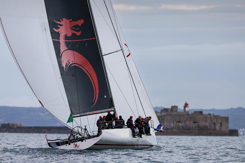 Beau Geste approaches Cherbourg - Admiral's Cup 2025 in the Rolex Fastnet Race - photo © Paul Wyeth / pwpictures.com / RORC