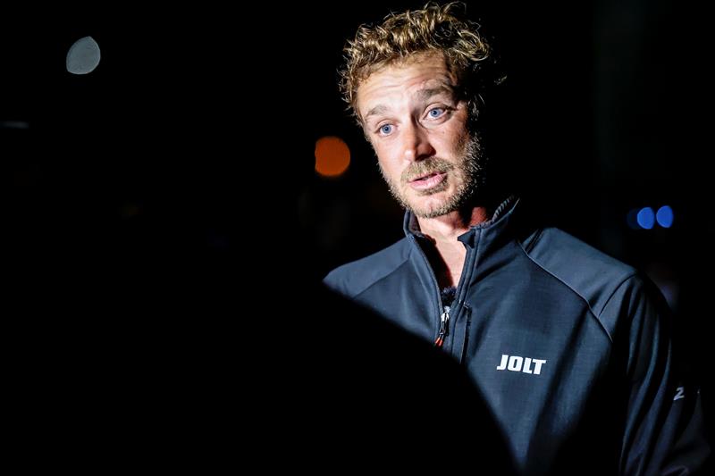 Pierre Casiraghi at the finish in Cherbourg-en-Cotentin - Admiral's Cup 2025 in the Rolex Fastnet Race - photo © Paul Wyeth / RORC