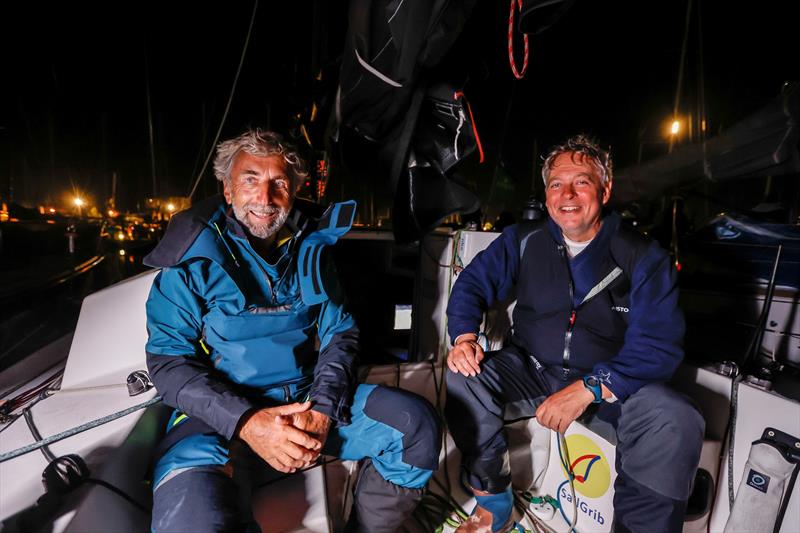 Smiles for Luc Fourichon and Gerard Quenot on Blue Skies - photo © Paul Wyeth / pwpictures / RORC