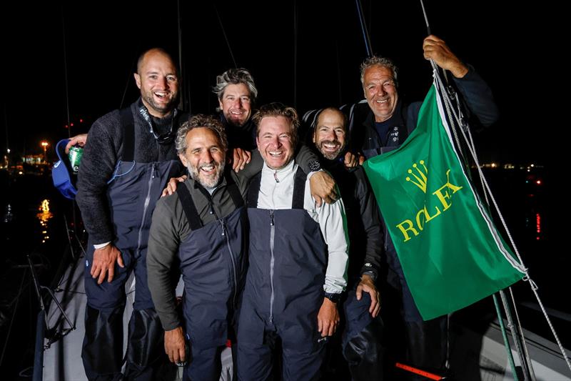 The crew of Whimjy celebrate IRC3 victory - photo © Paul Wyeth / pwpictures / RORC