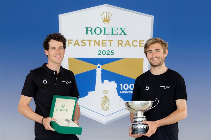 Prizegiving ceremony for Black Jack, monohull line honours - centenary Rolex Fastnet Race - photo © Stefano Gattini