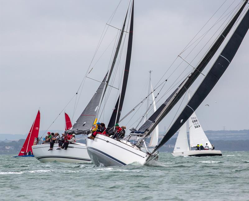 Performance Cruisers B fleet on Day 2 of Cowes Week 2025 photo copyright Martin Augustus / www.sailingimages.co.uk taken at Cowes Combined Clubs and featuring the IRC class
