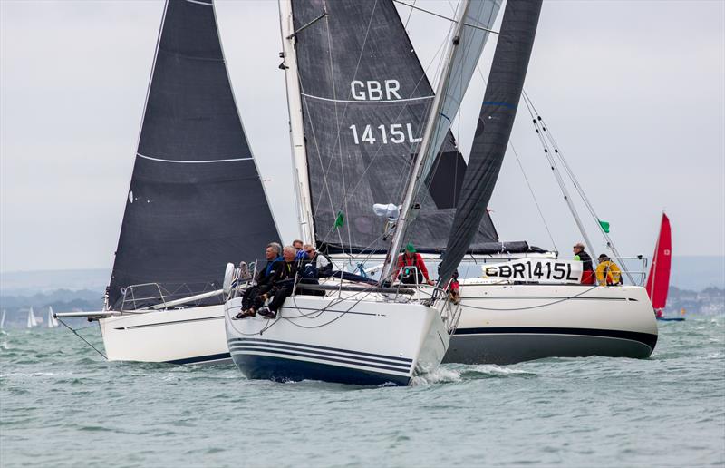 Performance Cruisers B fleet on Day 2 of Cowes Week 2025 photo copyright Martin Augustus / www.sailingimages.co.uk taken at Cowes Combined Clubs and featuring the IRC class
