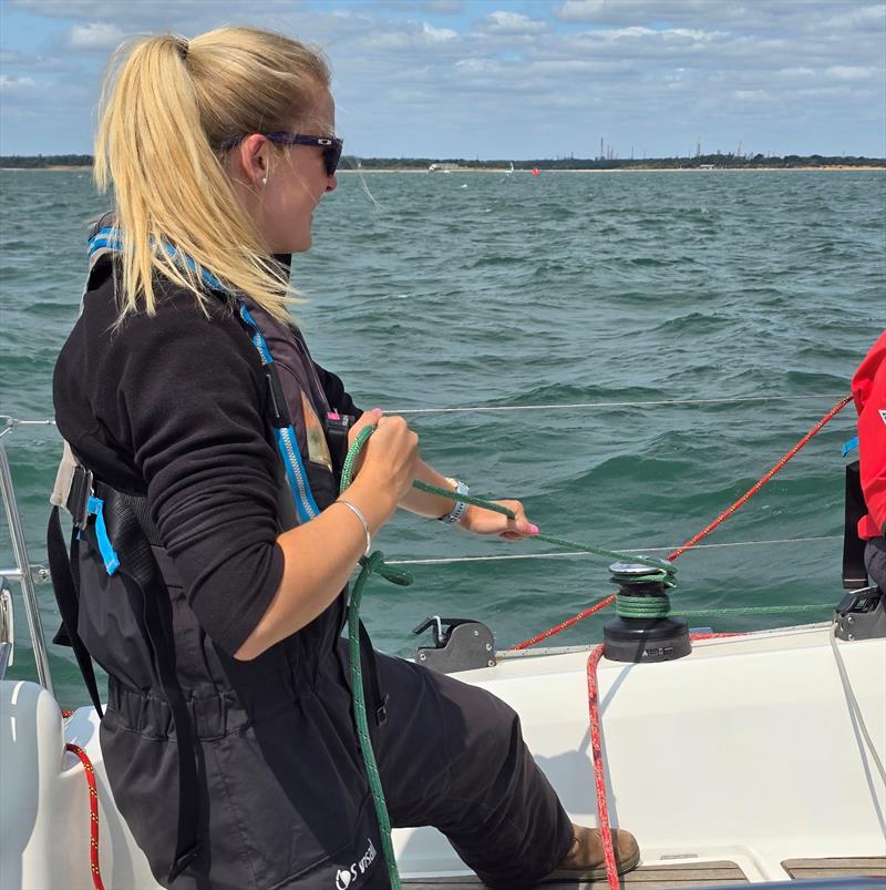 The Sunsail/RYA all-female crew competing in the Prometheus 41s class at Cowes Week 2025 photo copyright Sunsail taken at Cowes Combined Clubs and featuring the IRC class