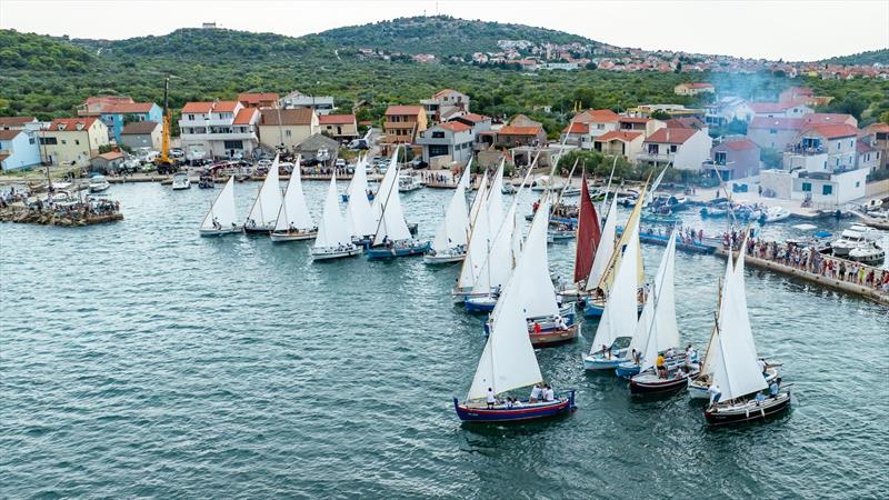 A vibrant start in Betina: lateen sails rise as wooden boats prepare to race in the Regatta for the Soul and the Body - photo © Hrvoje Duvancic / regate.com.hr