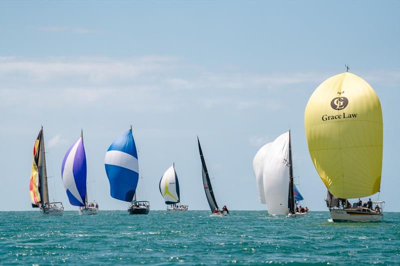 Akarana (right with yellow kite) was on Division 4s podium - SeaLink Magnetic Island Race Week - photo © Revolution Production