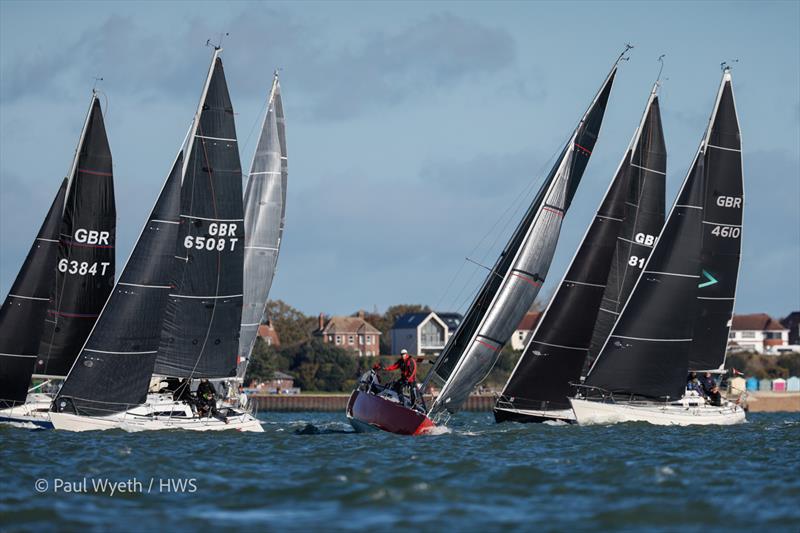 IRC Three start - Hamble Winter Series - photo © Paul Wyeth / www.pwpictures.com