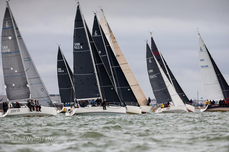 IRC Two start - Hamble Winter Series week 6 - photo © Paul Wyeth / www.pwpictures.com