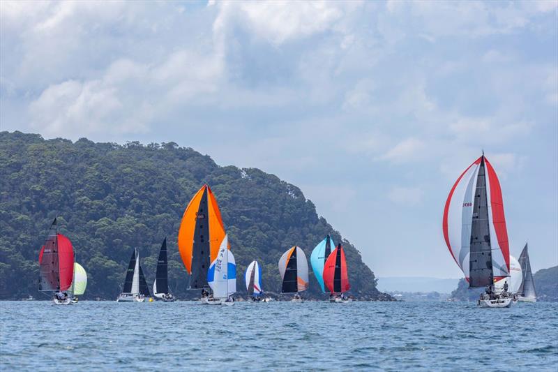 Fleet heading out of Pittwater last year - Pantaenius Pittwater Regatta - photo © Andrea Francolini / RPAYC