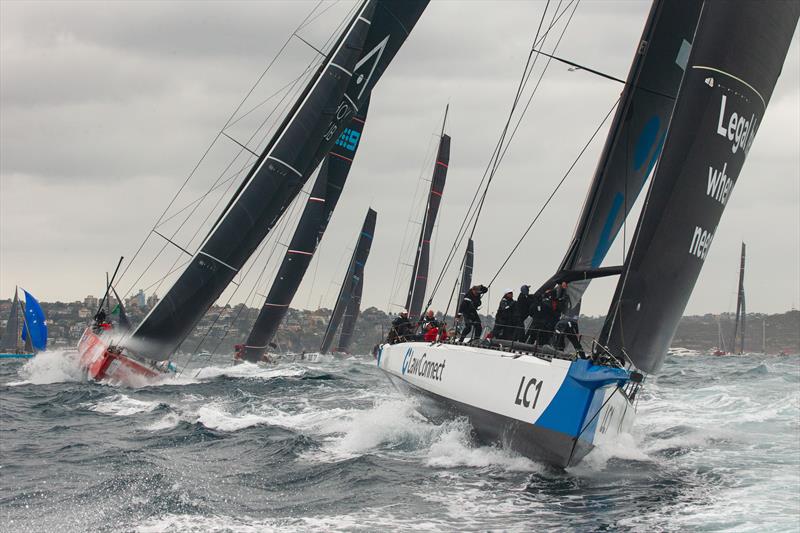 Law Connect leads MasterLock Comanche - 2025 Rolex Sydney Hobart Yacht Race - December 26, 2025 - photo © Ashley Dart/CYCA