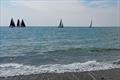 A view of Saturday's coastal racing from the beach - Pwllheli SC's May Day Series &copy; Victoria Cox