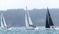 Day 1 start with Fillipene, Divergence and Jack Rabbit - 29th Waller-Harris Two-handed Triangle Race &copy; Bill Harris