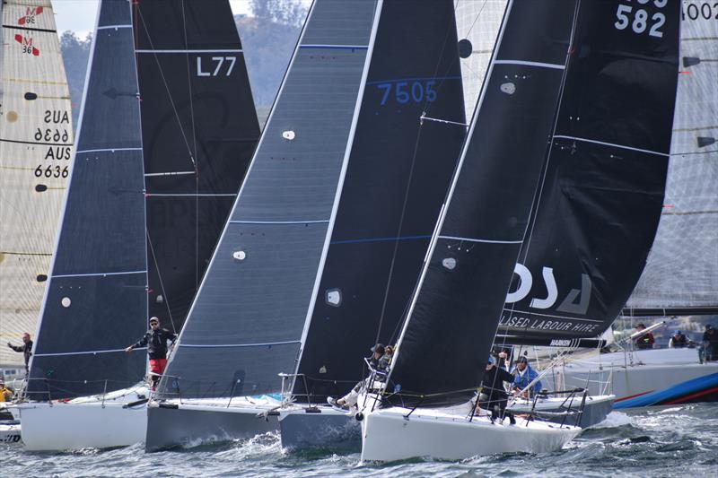 Racing Group One start line in the Crown Series Bellerive Regatta - photo © Jane Austin