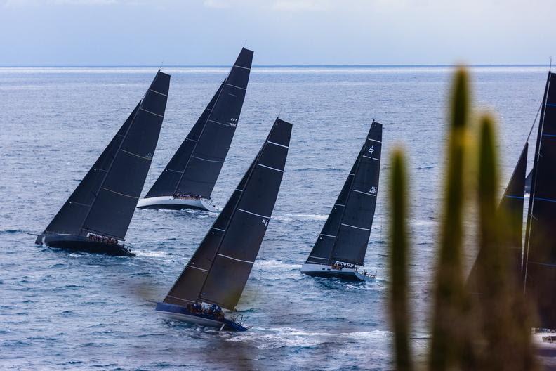 The maxi fleet off Fort Charlotte, Antigua - photo © Arthur Daniel / RORC