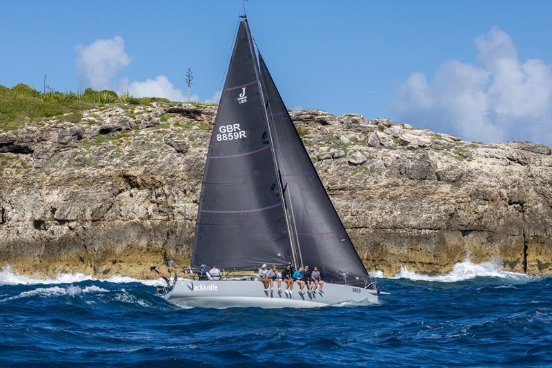 Sam Hall's J/125 Jackknife - Overall winner under IRC - RORC Antigua 360 & RORC Nelson's Cup Series photo copyright Tim Wright / Photoaction.com taken at Royal Ocean Racing Club and featuring the IRC class
