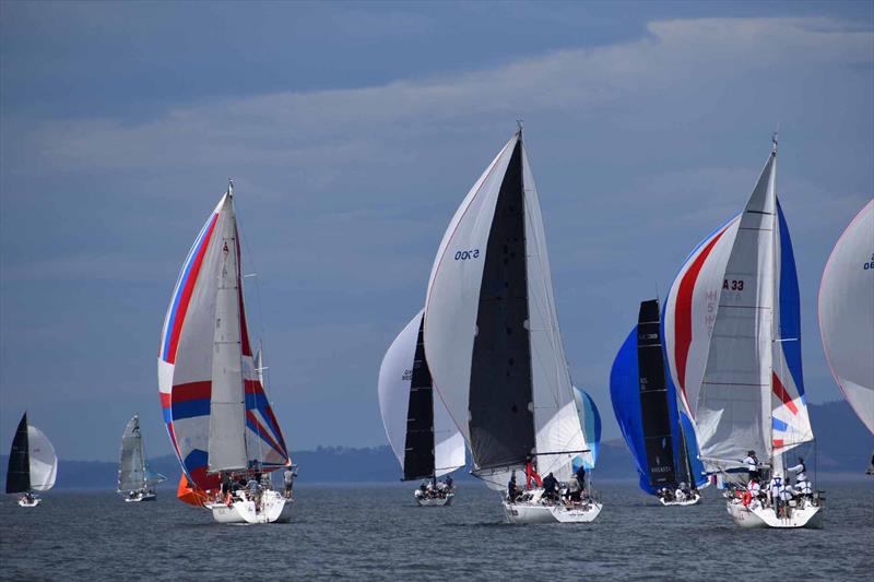 The Crown Series fleet before the wind wreaked havoc on the final day of sailing photo copyright Jane Austin taken at Bellerive Yacht Club and featuring the IRC class