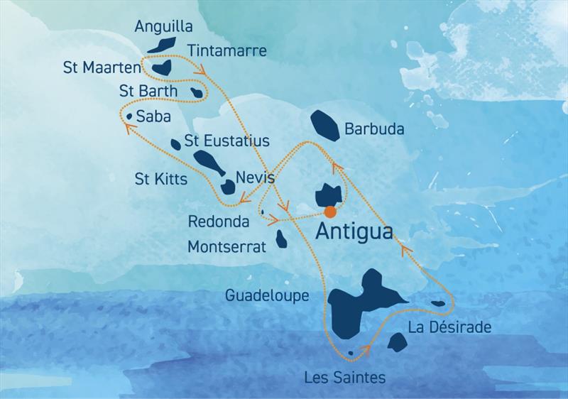 2026 RORC Caribbean 600 map photo copyright Tim Wright / RORC taken at Royal Ocean Racing Club and featuring the IRC class