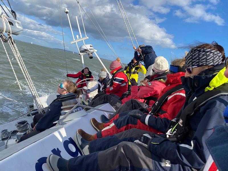 24 female sailors from Christchurch Sailing Club sail with the Tallships Youth Trust - photo © Clare de la Feuillade
