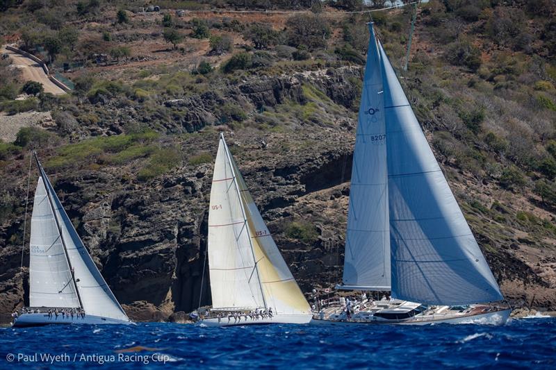 Prevail, Kialoa III and Zig Zag in CSA 1 - Antigua Racing Cup 2026 - photo © Paul Wyeth / Antigua Racing Cup