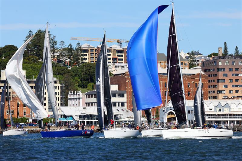 KD4 with blue kite won IRC in the feeder race - Newcastle to Port Stephens Race - photo © Mark Rothfield