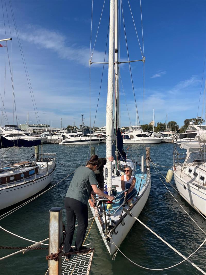 Getting aquainted with Minna (HBYC) - photo © Ocean Racing Club of Victoria