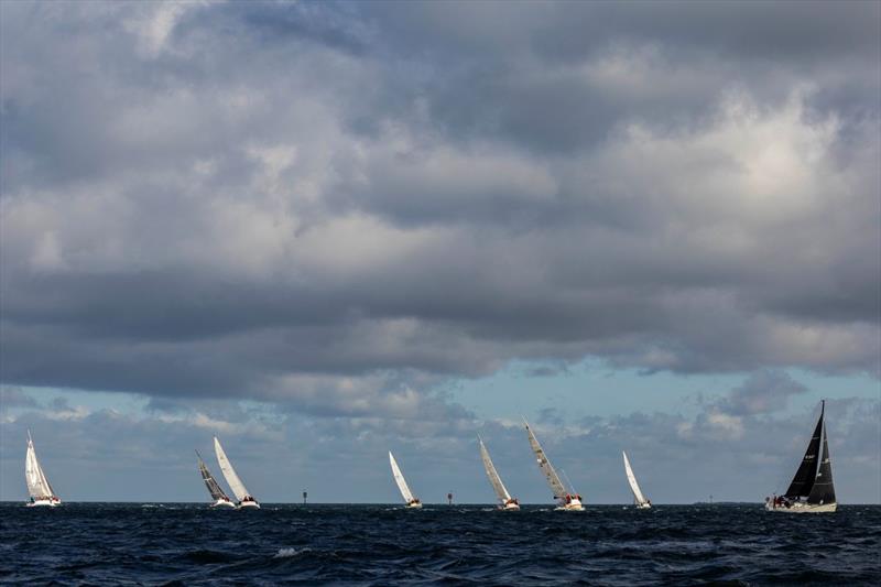 The fleet stretched across Port Phillip during the Australian Keelboat Regatta - photo © Andrea Francolini / AWKR