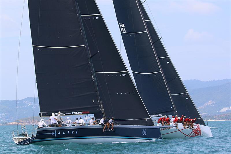 Alive chases Team Hollywood - Samui REgatta 2026 photo copyright KSR Media / Scott Murray taken at  and featuring the IRC class