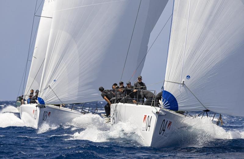 Jolt 3 (bow no. 4) in the foreground, representing the RORC and winner of the 2025 Admiral's Cup - photo © YCCS / Studio Borlenghi