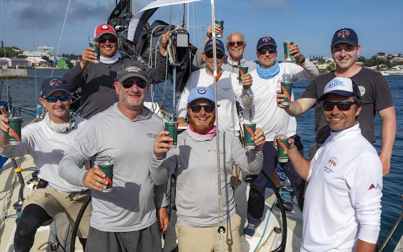 Summer Grace celebrate finishing the 2026 Newport Bermuda Race - photo © Stephen R Cloutier