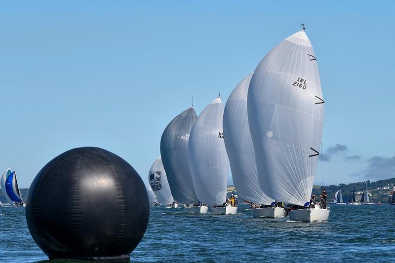 Cork Week 2026 Day 3 - Barry Cunningham's Chimaera leads the pack in the Harbour Race - photo © Rick Tomlinson / RCYC