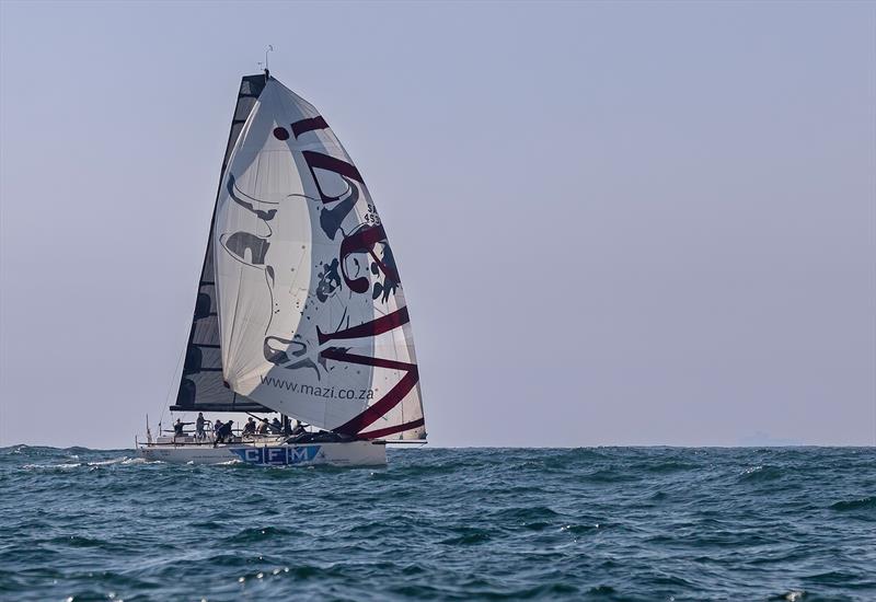 On the run, CFM II skippered by Nigel Milln starts to head over a swell as they compete in the 49th running of the MSC Week hosted by Point Yacht Club offshore of Durban - photo © David Knox-Whitehead