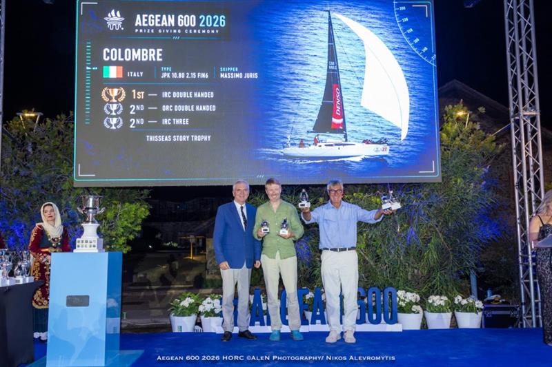 Massimo Juris & Pietro Luciani were double handed winners in IRC on COLOMBRE photo copyright Nikos Alevromytis / Alen Photography taken at Hellenic Offshore Racing Club and featuring the IRC class