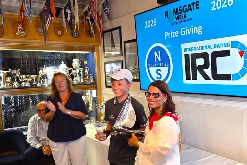 Young Sailor of the Week was won by trainee navigator, Gray Jackson - Ramsgate Week - photo © Peter Jackson