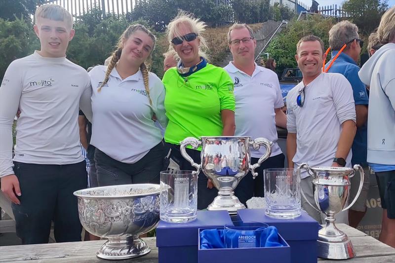 Mojito crew receiving trophies at Abersoch Regatta - photo © Nikita Smith