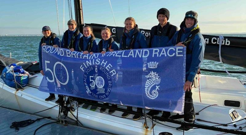 The RORC Griffin Team after completing the RORC Round Britain and Ireland Race - photo © RORC