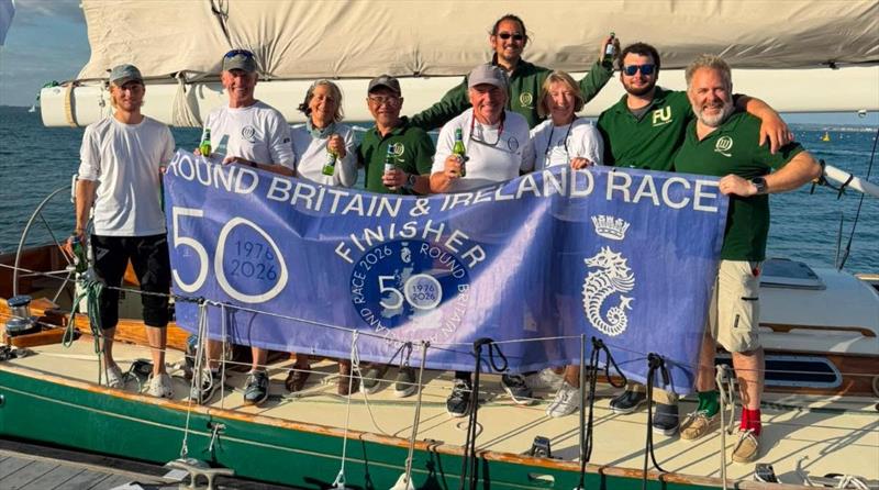 RORC Rear Commodore Andrew Tseng and crew on his restored Nicholson 55 Quailo III - photo © RORC