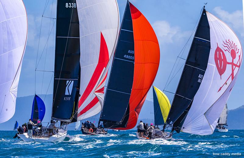 The fleet heads north out of Dent Passage - photo © Bow Caddy Media