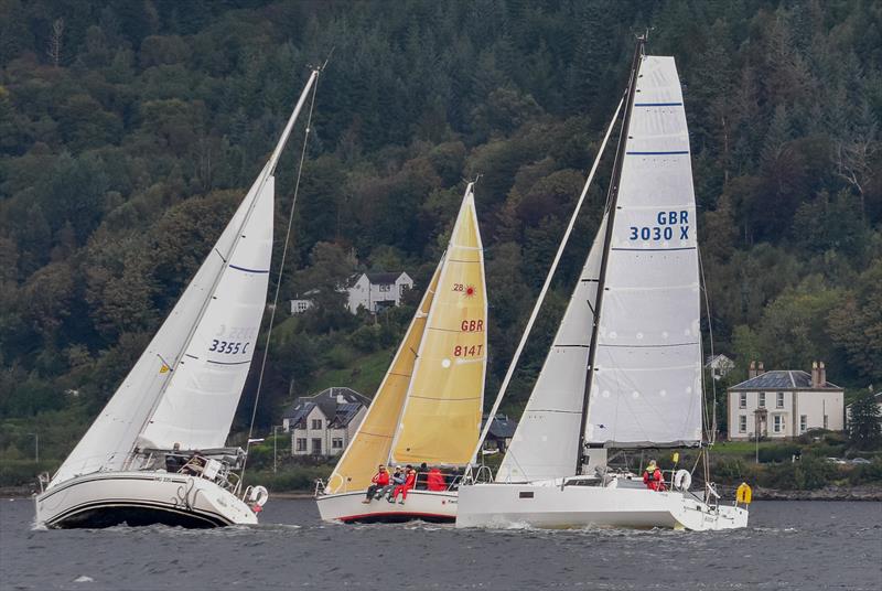 Kraken, Farr Out and Bijou heading towards the top of the loch - Polaris Regatta at Holy Loch - photo © Trevor James