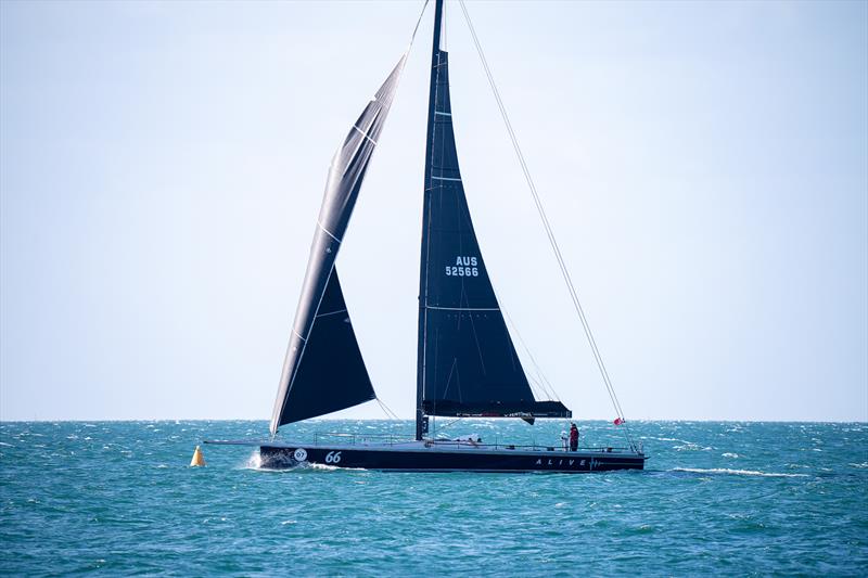Alive about to cross the start line in the 2025 Melbourne Osaka Yacht Race - photo © John Dynan