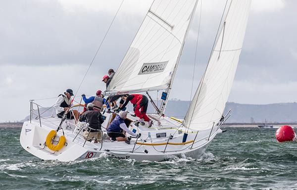 2017 International Masters Regatta day 1 photo copyright Cynthia Sinclair taken at San Diego Yacht Club and featuring the J105 class