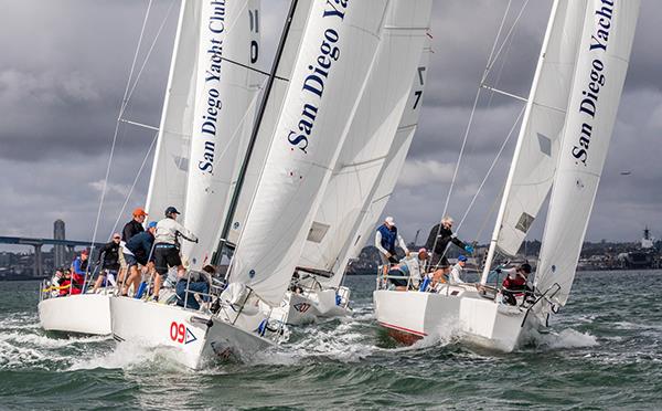 2017 International Masters Regatta day 1 photo copyright Cynthia Sinclair taken at San Diego Yacht Club and featuring the J105 class