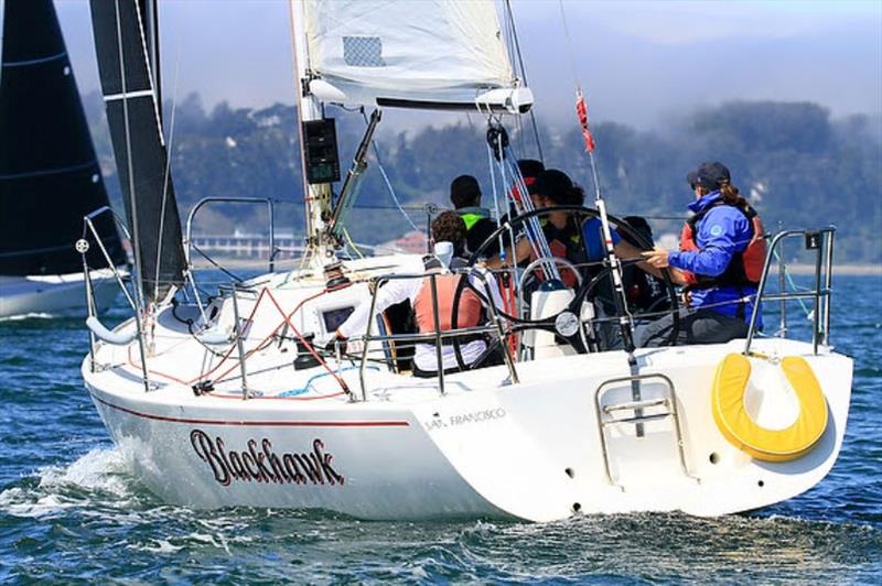 BLACKHAWK's exceptional team led by co-owner Kristin Simmons took firsts in Races 2 and 4 to secure second overall, only two points behind ARBITRAGE photo copyright Chris Ray taken at St. Francis Yacht Club and featuring the J105 class