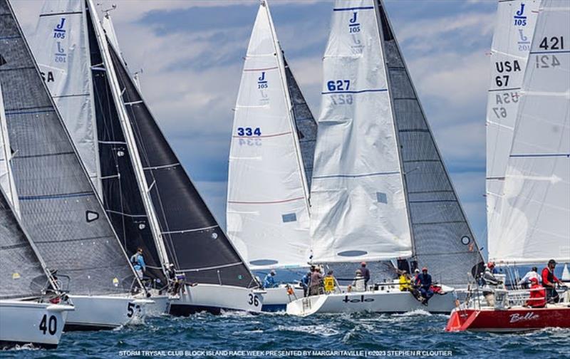 Block Island Race Week 2023 photo copyright Stephen R Cloutier taken at Storm Trysail Club and featuring the J105 class