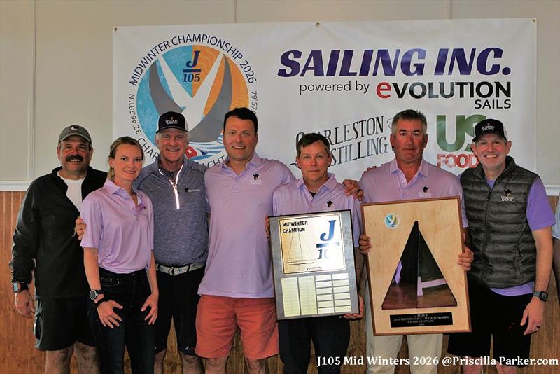 First place winner - 2026 J/105 Midwinter Championship prizegiving - photo © Priscilla Parker
