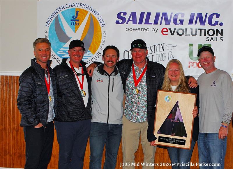 2026 J/105 Midwinter Championship prizegiving photo copyright Priscilla Parker taken at Charleston Yacht Club and featuring the J105 class
