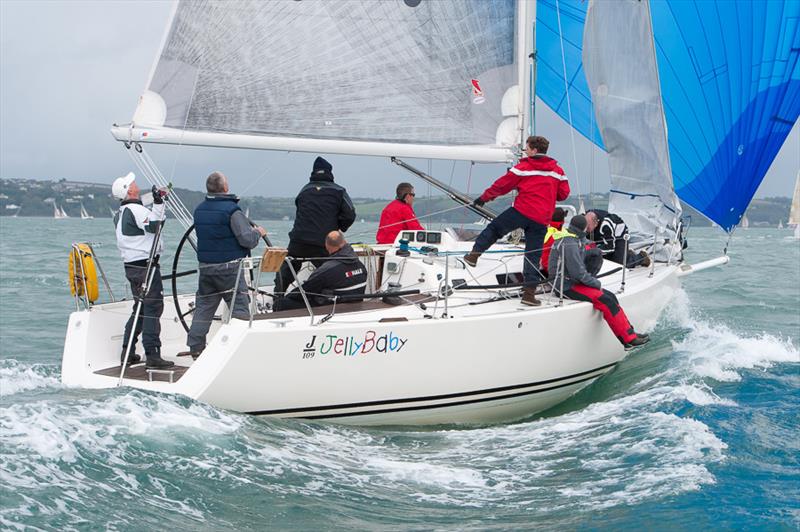 Ian Nagle's J109 'Jelly Baby' on day 2 of the CH Marine Autumn Series at Crosshaven  photo copyright Robert Bateman taken at Royal Cork Yacht Club and featuring the J109 class